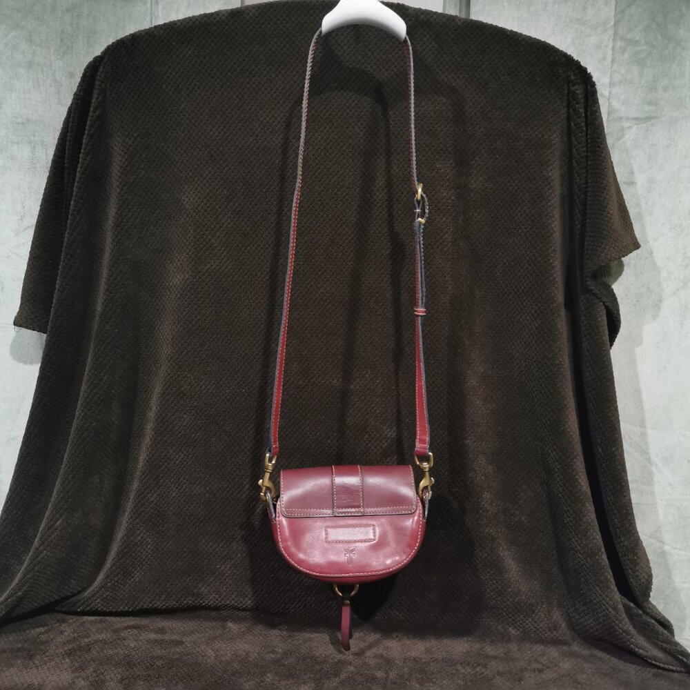 Burgundy/Antique Brass Crossbody EUC # 232 - Picture 5 of 15
